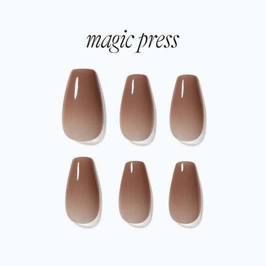 Dashing Diva Magic Press- Cinnamon Brown (Coffin) | 穿戴甲| Press On Nail