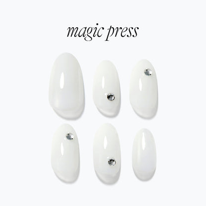 Dashing Diva Magic Press- Clear White (Almond) | 穿戴甲| Press On Nail