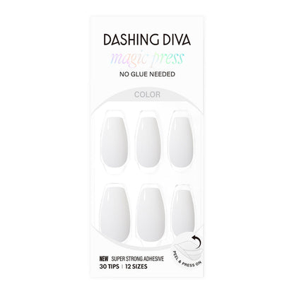 Dashing Diva Magic Press- Crystal White (Coffin) | 穿戴甲| Press On Nail