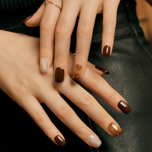 Dashing Diva Magic Press- Deep Espresso (Regular Round) | 穿戴甲| Press On Nail