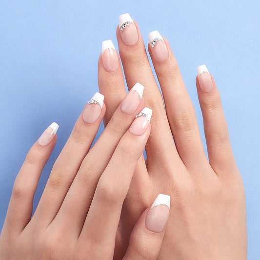 Dashing Diva Magic Press- French Chaplet (Coffin) | 穿戴甲| Press On Nail