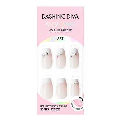Dashing Diva Magic Press- French Chaplet (Coffin) | 穿戴甲| Press On Nail
