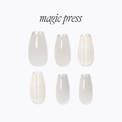 Dashing Diva Magic Press- Glass Gray (Coffin) | 穿戴甲| Press On Nail