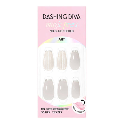 Dashing Diva Magic Press- Glass Gray (Coffin) | 穿戴甲| Press On Nail