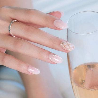 Dashing Diva Magic Press- Glossy Quilting (Long Oval) | 穿戴甲| Press On Nail