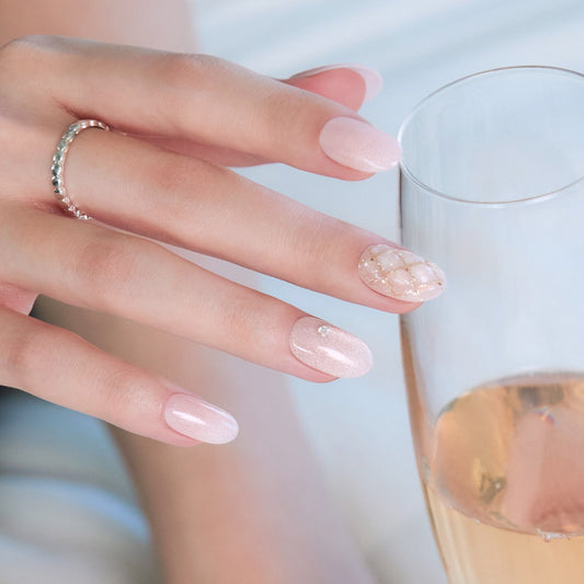 Dashing Diva Magic Press- Glossy Quilting (Long Oval) | 穿戴甲| Press On Nail