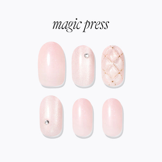 Dashing Diva Magic Press- Glossy Quilting (Long Oval) | 穿戴甲| Press On Nail