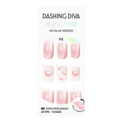 Dashing Diva Magic Press- Heart Jelly (Regular Round) | 穿戴甲| Press On Nail