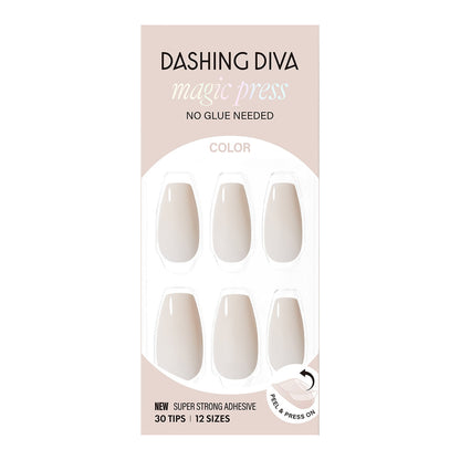 Dashing Diva Magic Press- Ivory (Coffin) | 穿戴甲| Press On Nail