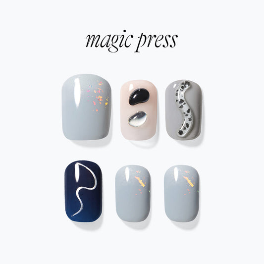 Dashing Diva Magic Press- Melting Blue (Regular Round) | 穿戴甲| Press On Nail