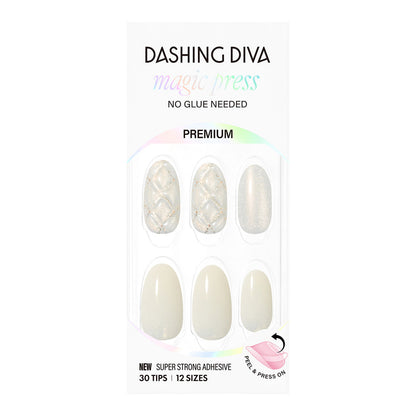 Dashing Diva Magic Press- Shimmer Quilting (Almond) | 穿戴甲| Press On Nail