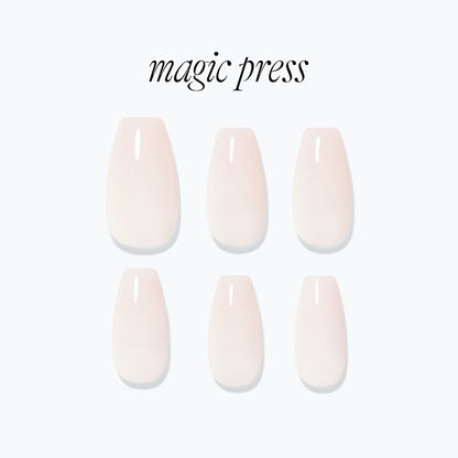 Dashing Diva Magic Press- Silky Cream (Coffin) | 穿戴甲| Press On Nail