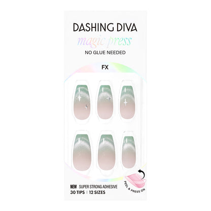 Dashing Diva Magic Press- Starlit Jade (Coffin) | 穿戴甲| Press On Nail