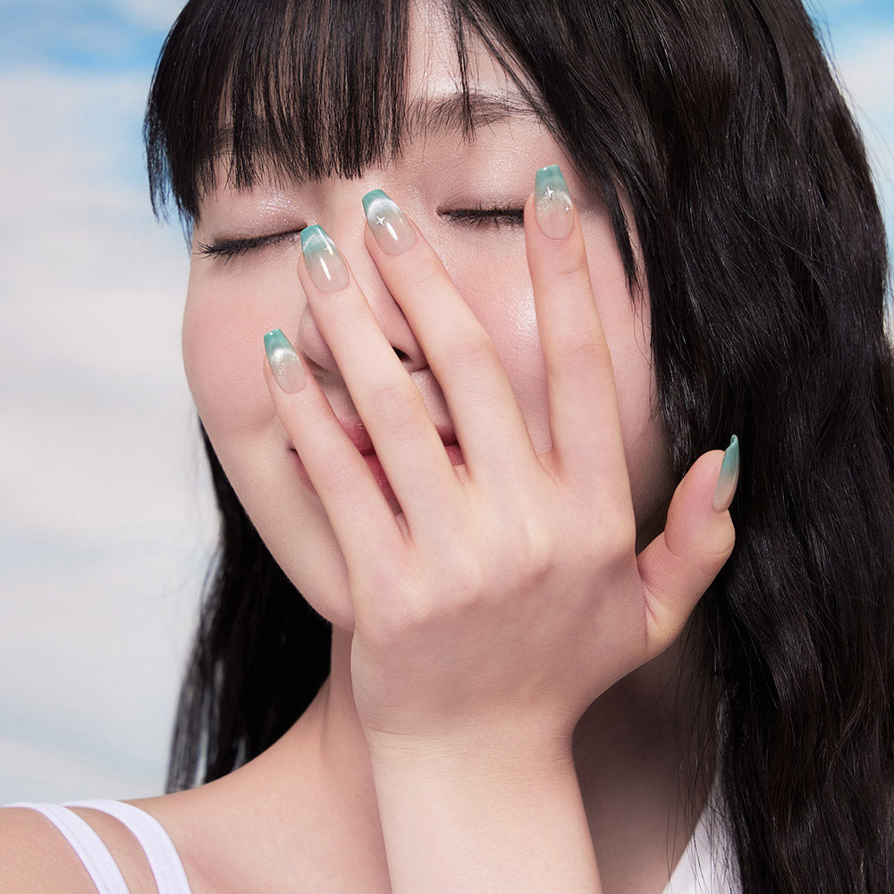 Dashing Diva Magic Press- Starlit Jade (Coffin) | 穿戴甲| Press On Nail