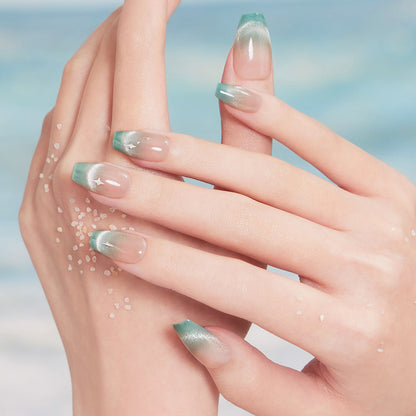Dashing Diva Magic Press- Starlit Jade (Coffin) | 穿戴甲| Press On Nail