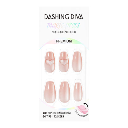 Dashing Diva Magic Press- Sugar Heart (Coffin) | 穿戴甲| Press On Nail