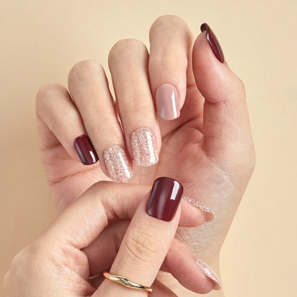 Dashing Diva Magic Press-Wine Party (Regular Round) | 穿戴甲| Press On Nail