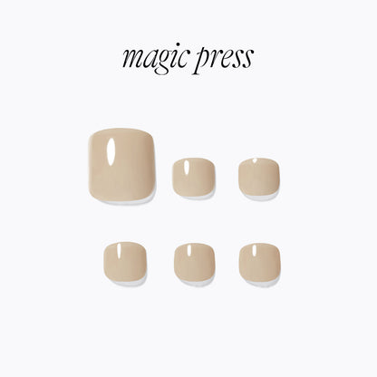 Dashing Diva Magic Press Pedicure- Cream Beige | 穿戴甲（腳甲）| Press On Pedicure
