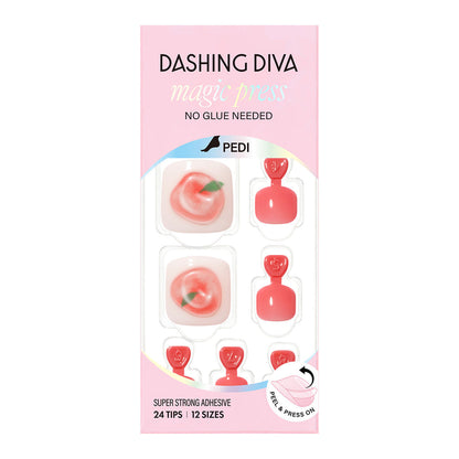 Dashing Diva Magic Press Pedicure- Flat Pitch | 穿戴甲（腳甲）| Press On Pedicure