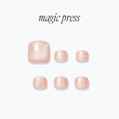 Dashing Diva Magic Press Pedicure- Gold Sugar | 穿戴甲（腳甲）| Press On Pedicure