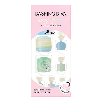 Dashing Diva Magic Press Pedicure- Healing View | 穿戴甲（腳甲）| Press On Pedicure