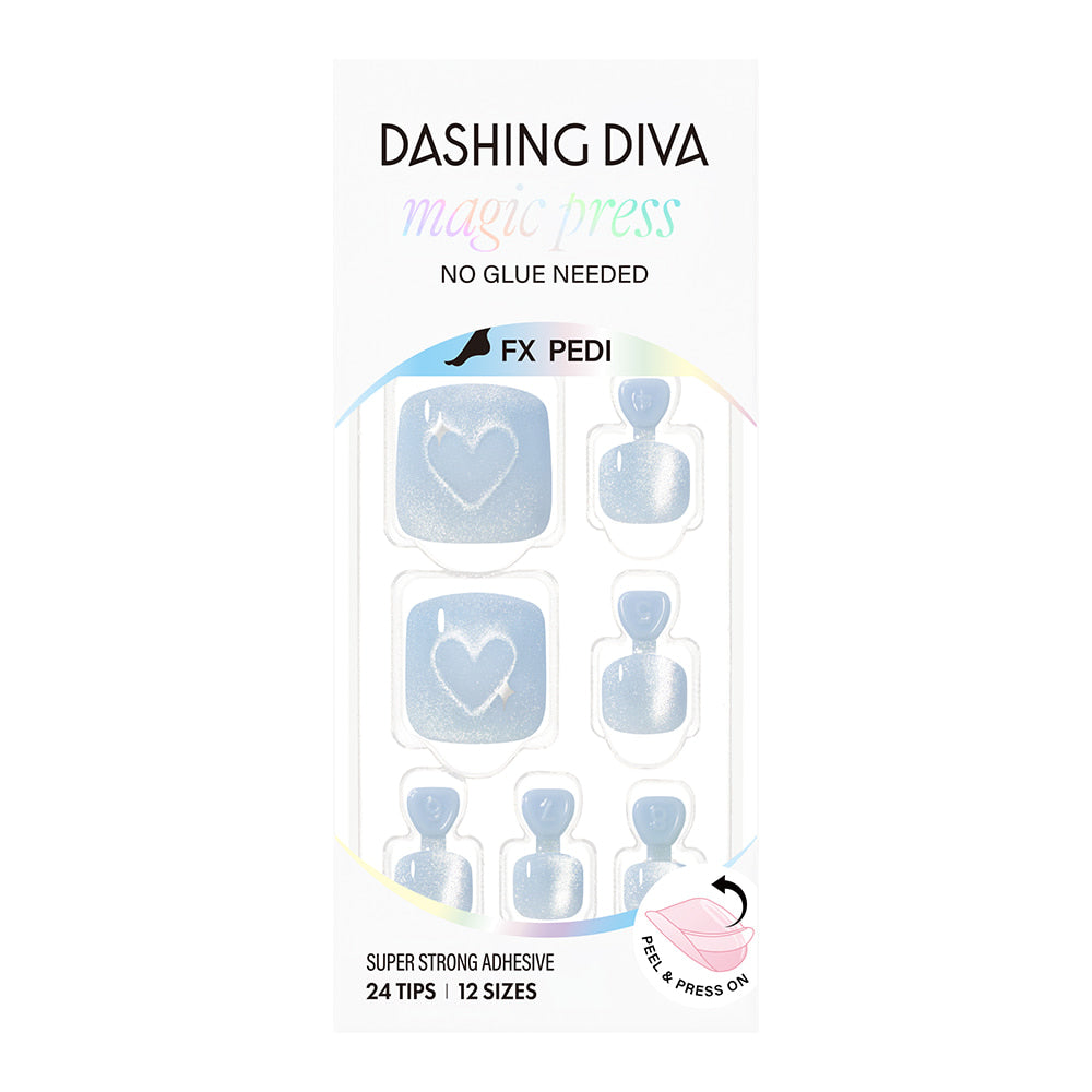 Dashing Diva Magic Press Pedicure- Love Sky | 穿戴甲（腳甲）| Press On Pedicure
