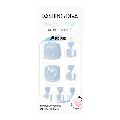 Dashing Diva Magic Press Pedicure- Love Sky | 穿戴甲（腳甲）| Press On Pedicure