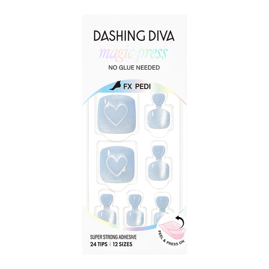 Dashing Diva Magic Press Pedicure- Love Sky | 穿戴甲（腳甲）| Press On Pedicure