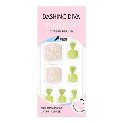 Dashing Diva Magic Press Pedicure- My Garden | 穿戴甲（腳甲）| Press On Pedicure