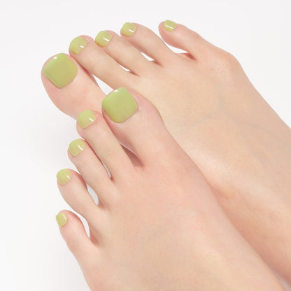 Dashing Diva Magic Press Pedicure- Olive green | 穿戴甲（腳甲）| Press On Pedicure