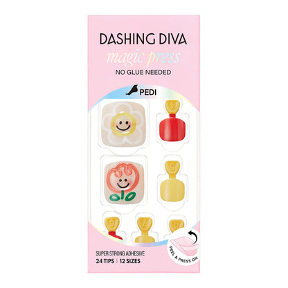 Dashing Diva Magic Press Pedicure- Petit Flower | 穿戴甲（腳甲）| Press On Pedicure