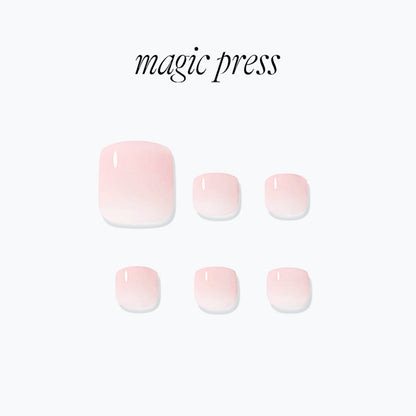 Dashing Diva Magic Press Pedicure- Sugar Pink | 穿戴甲（腳甲）| Press On Pedicure