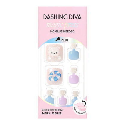 Dashing Diva Magic Press Pedicure- Tube Bear | 穿戴甲（腳甲）| Press On Pedicure