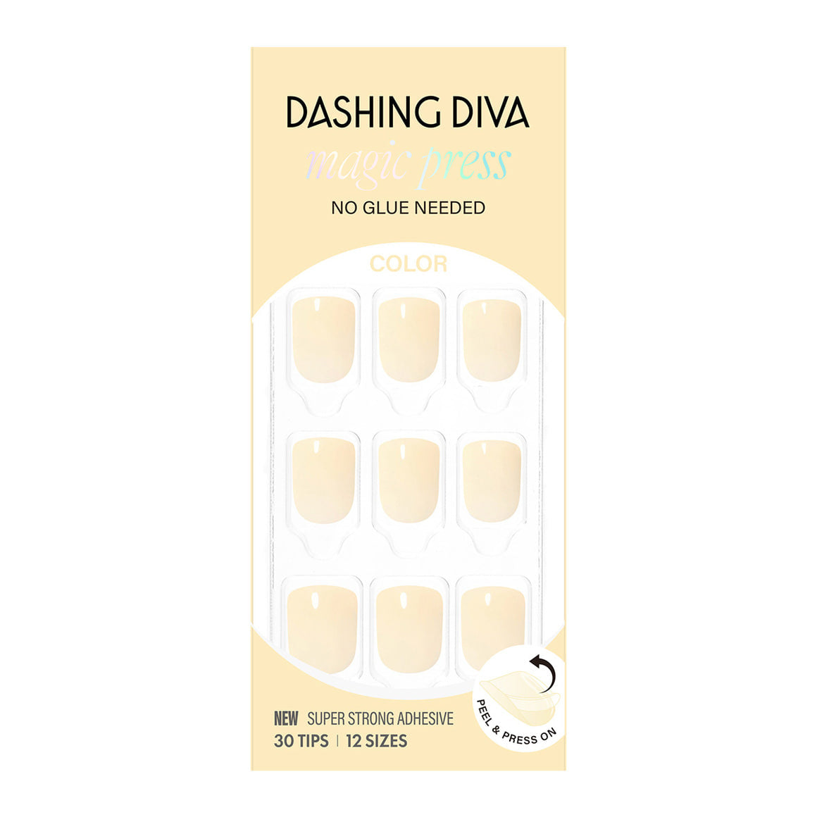 Dashing Diva Magic Press- Butter Yellow(Regular Round or Short Square) | 穿戴甲| Press On Nail