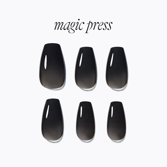 Dashing Diva Magic Press- Clear Black (Coffin) | 穿戴甲| Press On Nail