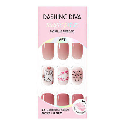 Dashing Diva Magic Press- Love Rabbit (Regular Round) | 穿戴甲| Press On Nail