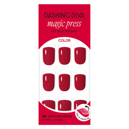 Dashing Diva Magic Press- Red Pop (Short Square) | 穿戴甲| Press On Nail