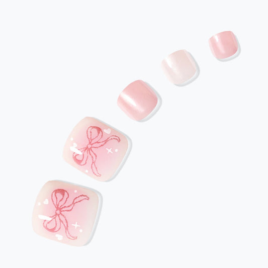 Dashing Diva Magic Press Pedicure- Silky Ribbon | 穿戴甲（腳甲）| Press On Pedicure