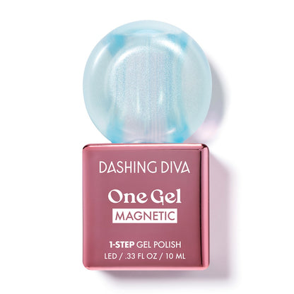 Magnetic - Aqua Veil | GEL甲油 | Magnetic Gel｜藍色貓眼凝膠甲油（帶薄荷底色）