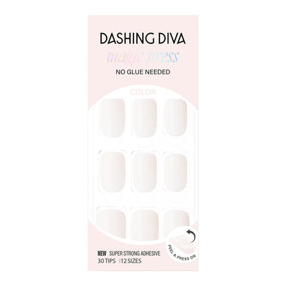 Dashing Diva Magic Press- Marshmallow (Regular round) | 穿戴甲| Press On Nail