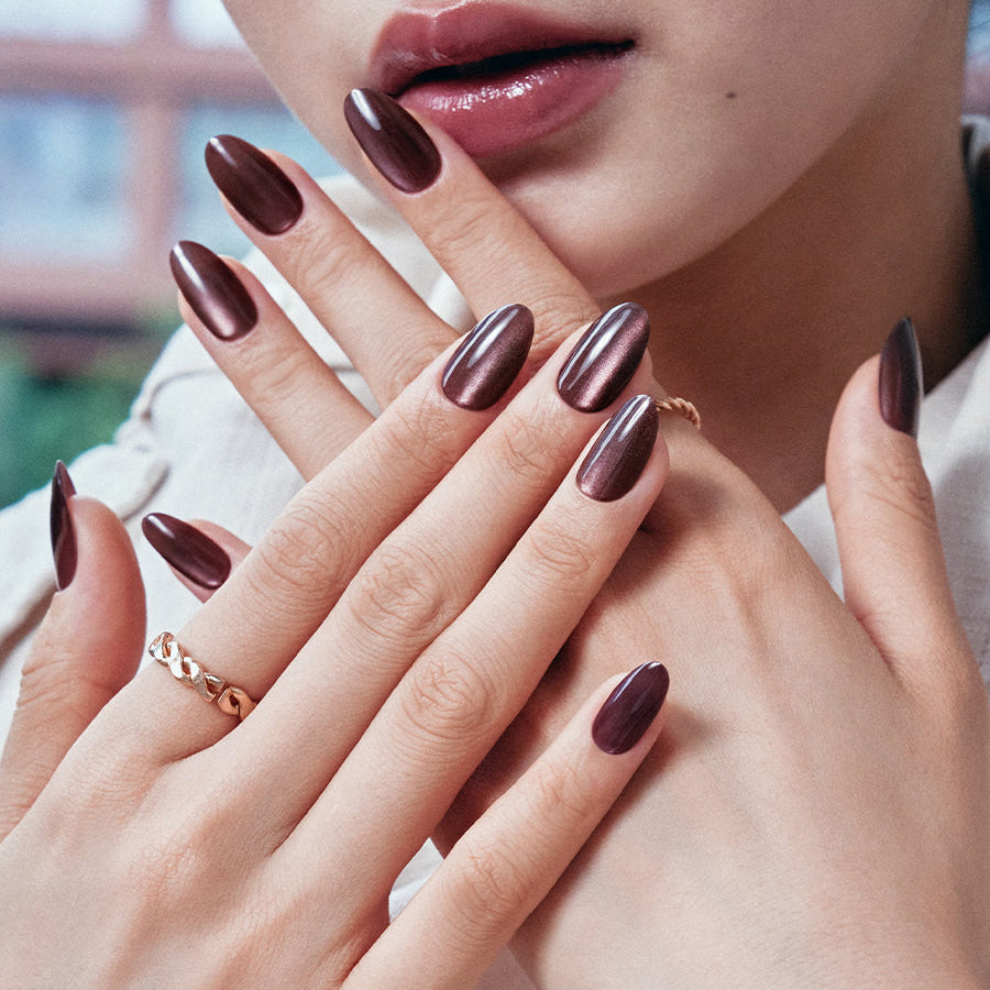 酒紅貓眼穿戴甲