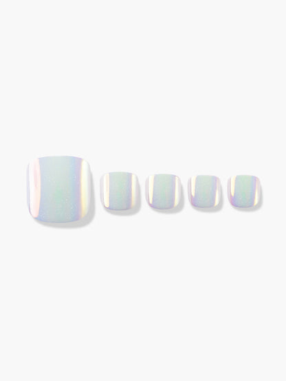 Finger Suit Mermaid Powder Pedi | 穿戴甲（腳甲）| Press On Pedicure