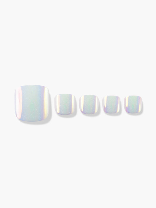 Finger Suit Mermaid Powder Pedi | 穿戴甲（腳甲）| Press On Pedicure