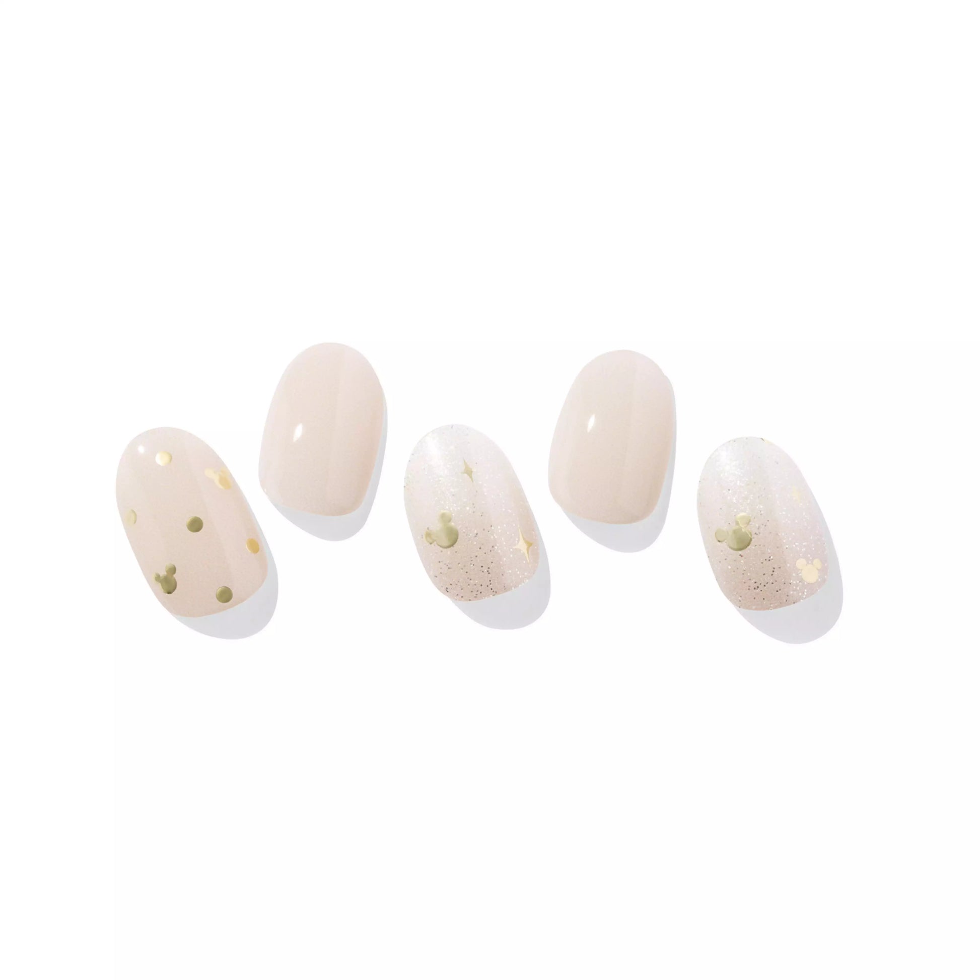 beige Mickey Nail Wraps