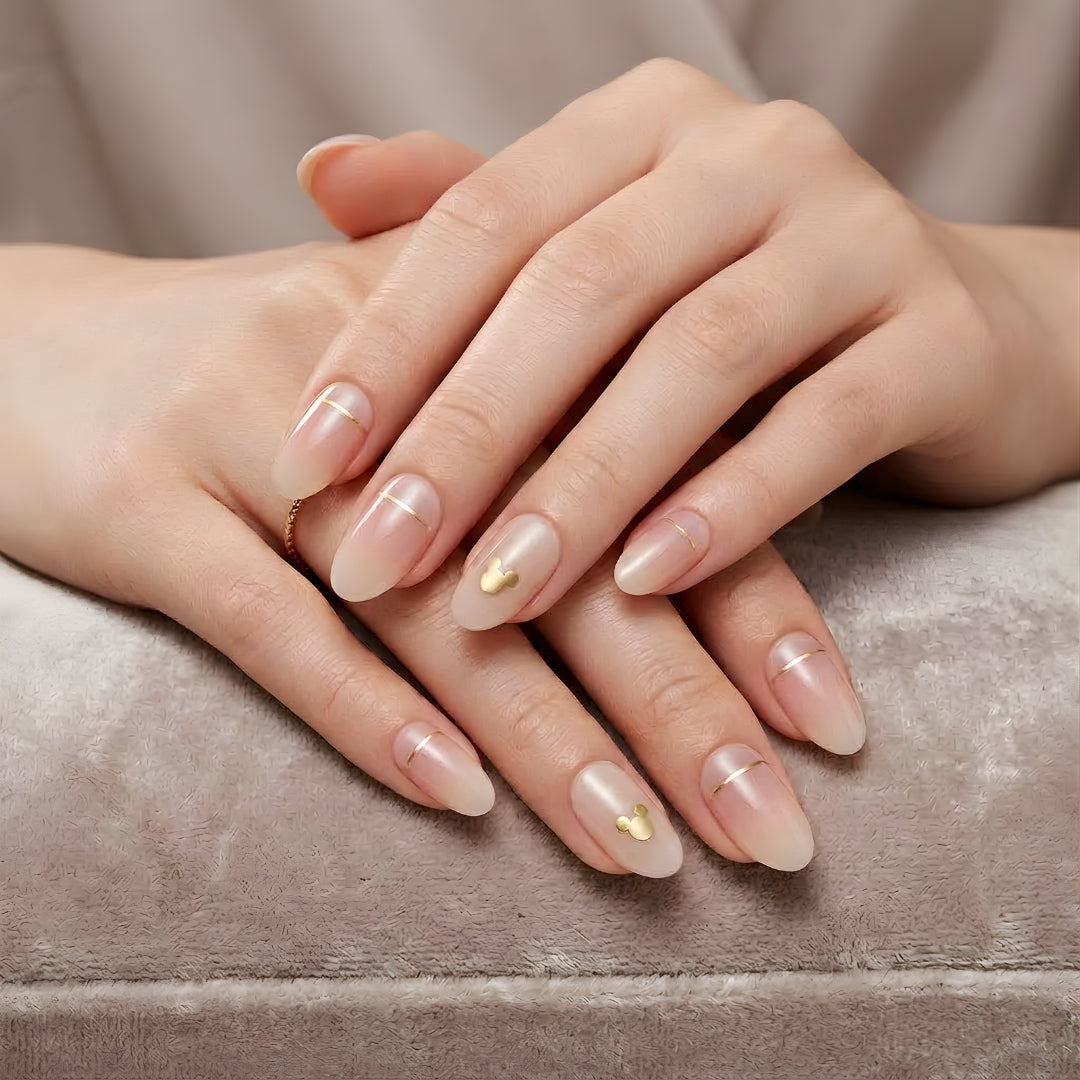 Beige Mickey Nail Wraps ohora 