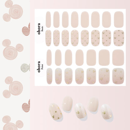 beige Mickey Nail Wraps