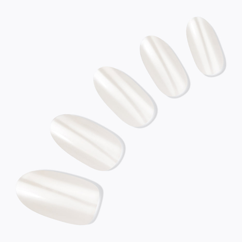White Chrome Press-On Nails
