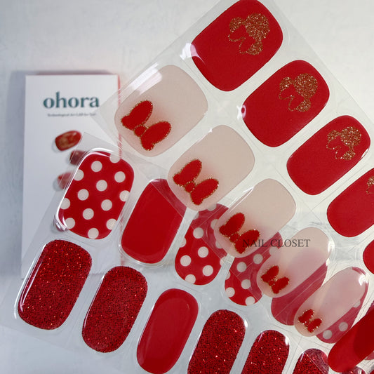minnie mouse gel nail designs