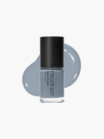 Finger Suit | Misty Blue | 指甲油 | Solid Color Nail Polish｜霧藍指甲油 | 靜謐霧湖色