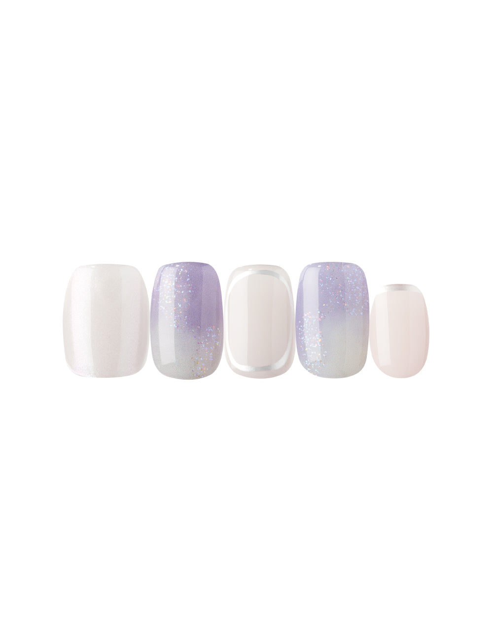 Misty Lilac Nails (Round Square)*中長| 半固化凝膠硬甲片|指甲貼|Nail Tip